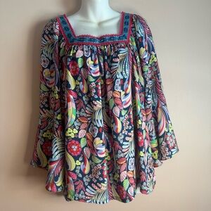 The Pioneer Woman Colorful Floral Blouse